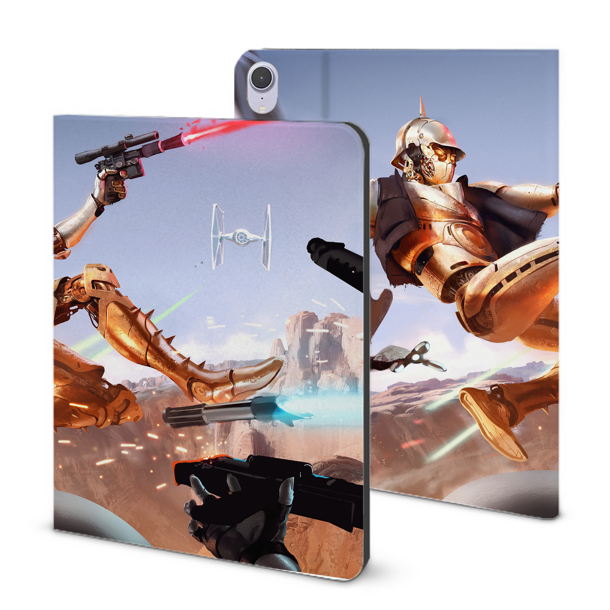 （画像用） スター・ウォーズ Star Wars IPad ケース ブック型 PUレザー TPU 耐衝撃 軽量 薄型 ペン収納なし 全面保護 IPad 各モデル対応